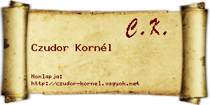 Czudor Kornél névjegykártya