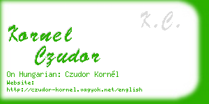 kornel czudor business card