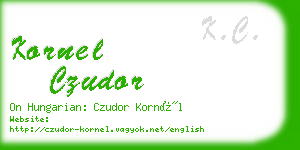 kornel czudor business card